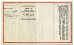 1950 Grant Deed Signed by Moe ''Moe & Helen Howard''; ''Notice of Completion'' for His Home Twice-Signed by Moe; Unsigned 1961 Grant Deed -- Various Sizes -- Very Good Condition